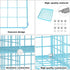 6 Closet 36.6L 12.4W 36.6H, UWCS3006B C&AHOME Wire Cube Storage, - Cube Organizer Metal C Grids, Modular Shelves Units