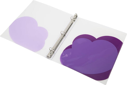 Filexec Products Cloud Ring Binder, 1", Pack of 4