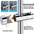 xlehoely 18-25MM O.D.,360 Shower Head Holder for Slide Bar,Adjustable Shower Bracket Holder for Slide Bar Slider Clamp