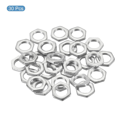 PATIKIL M10 1.0 30 Pack 2.5mm x Steel Hex Nuts, Metric Thread Zinc Plated Finished Hardware Nuts Screw Bolt Fasteners