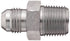 Dixon 2404-6-6 Zinc Plated Steel Hydraulic Fitting, Adapter, 9/16"-18 NPT Male JIC 37 Degree Flared x 3/8"-18 NPTF Male