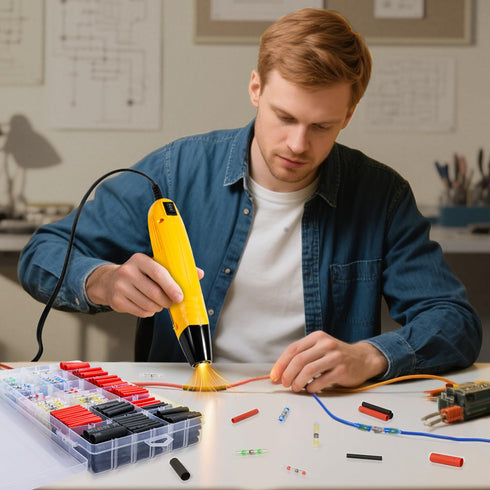 340PCS 3:1 haisstronica Solder Seal Wire Connectors with Heat Shrink Tubing Kit - Solder Sticks Wire Terminals