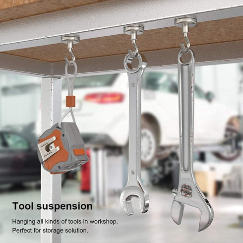 Magnetic Hooks Heavy Duty, 100 lbs Strong Hooks for Hanging, Pack of 8 Magnet with Hook for Cruise, Grill, Fridge
