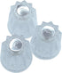 3 Piece Windsor Replacement Handles for Price Pfister Bathtub and Shower Systems, Clear Acrylic, 12 Point Broach