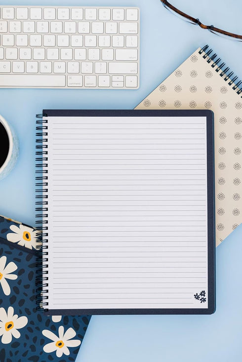 Steel Mill & Co Cute Large Spiral Notebook: College Ruled, 11" x 9.5", Durable Hardcover, 160 Lined Pages