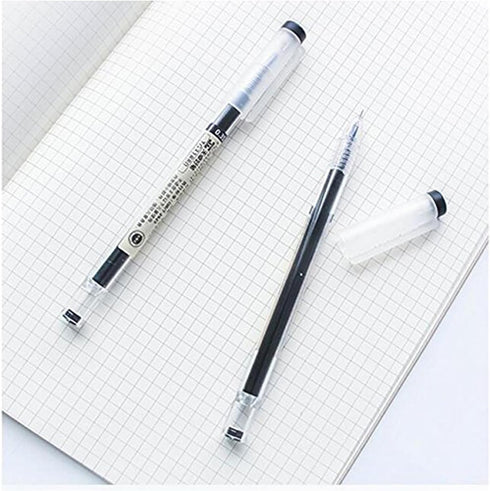 Gel Ink Pen Japanese Style Liquid Ink Rollerball Pens, 12 Pcs/Set, Quick Drying 0.35mm Ultra Fine Point