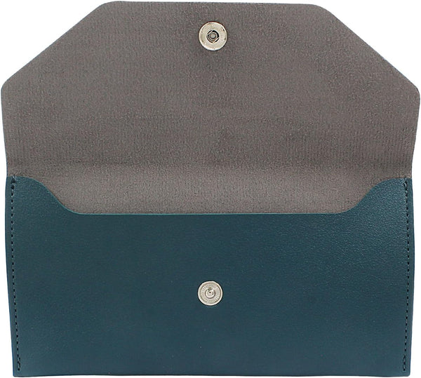 PU Leather Money Cash Envelopes Bag, Reusable Wallets for Cash, Check, Billing, Green