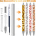 Qilery 25 Set Set Stainless Steel Resin Blank Epoxy Pens for UV Dtf Wraps Sublimation Pen Gifts Resealable Pouch Bag