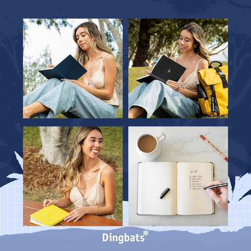 Dingbats - Earth Dotted A5 Medium Notebook, Sky Blue Great Barrier Reef, Hardcover, Cream 100gsm Ink-Proof Paper
