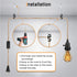 Zevnico 16.5FT E26 Pendant Light Kit, Hanging Lights with Plug in Cord & Switch, Hemp Rope Swag Socket Pendant Lamp