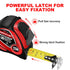 Magnetic Tape Measure 25 Ft with Fractions 1/8 and Metric, Easy to Read, Measuring Tape with Belt Clip for Engineers,