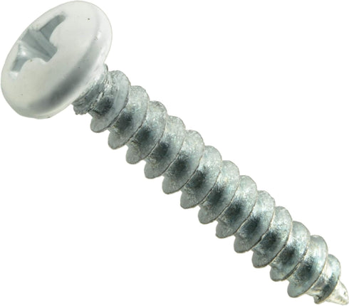 Hard-to-Find Fastener 508913 8 x 1 Phillips Pan Sheet Metal Screws, 100 Pieces, White