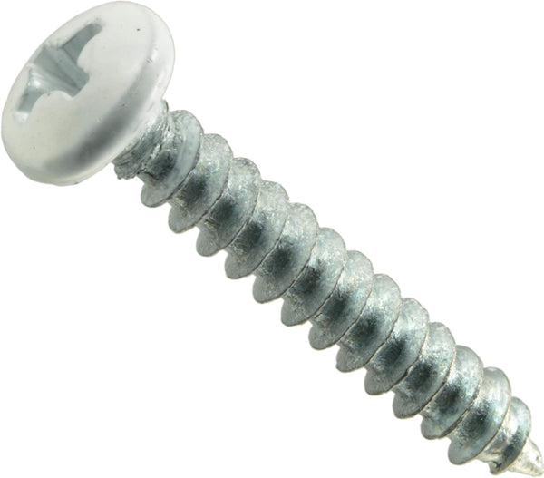 Hard-to-Find Fastener 508913 8 x 1 Phillips Pan Sheet Metal Screws, 100 Pieces, White