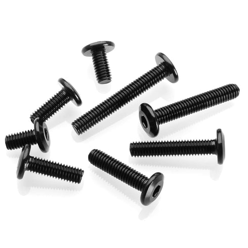 M6 x 30mm 50Pcs Flat Head Hex Socket Cap Screws Bolts - 304 Stainless Steel Furniture Bolts Full Thread