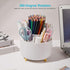 Desk Pencil Pen Holder, 5 Slots 360 Degree Rotating Desk Pen Organizers for Desk Desktop Storage Stationery Supplies Cup Pot for Office School Home Art Supply White by Lolocor