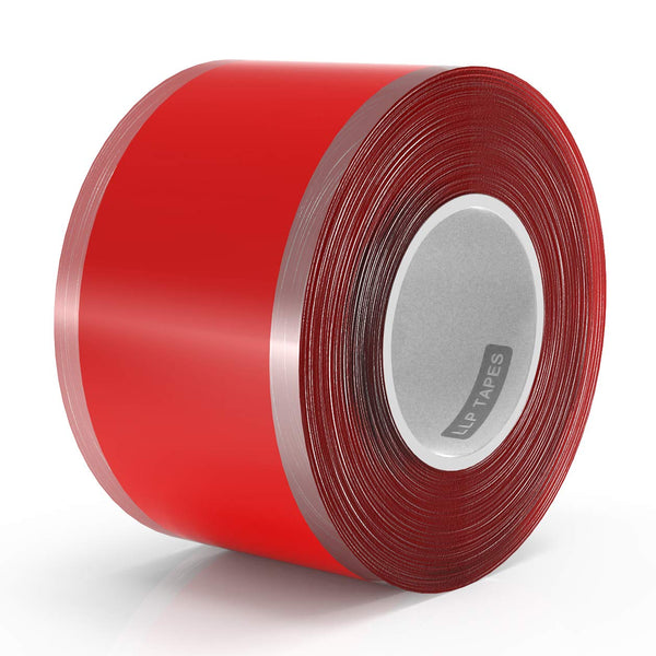 LLPT Self Fusing Silicone Tape 1 Inch x 17 Feet, Miracle Rubber Wrap for Hose Emergency Repair, Red (SF008)