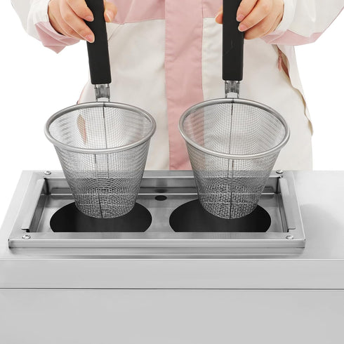 Dodoam 2 Commercial 2500W 122-230F, 110V Electric Noodles Pasta Boiler, Holes Pasta Cooker, Hot Pot & Soup Cooker
