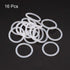 uxcell Silicone O-Rings, 20mm OD 16mm ID 2mm Width VMQ Seal Gasket for Compressor Valves Pipe Repair, White, Pack of 16