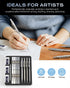 Nicpro 4 Pack 0.5mm Mechanical Pencil Set with Case, Metal Drafting Pencil for Artist Writing, Sketching, Drawing, 8