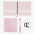 Light Pink 1 Inch Glitter Binders, 3 Ring Fashion View Binder with 2 Pockets, Waterproof for Office Supply