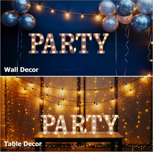 isthKUBW 26 Marquee Letters I, Led Letter Lights, Alphabet Battery Powered LED Light Up Name Sign, Decorative Lighted