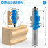 2Pcs Set 1/2 Inch Newdeli Architectural Molding Router Bit Shank Picture Frame Decorative Router Bits for Crown