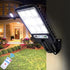 POAHUDT 1200W LED Solar Flood Light Motion Sensor Security Wall Street Yard Outdoor Lamp