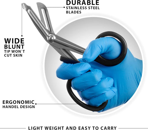 20 Pack SURGICAL ONLINE EMT Trauma Shears - Multi-Color, Stainless Steel Medical Scissors for EMS, Nurses, Police