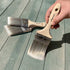 Flat Paint Brush, Soft Bristle 3 inch Wide Wooden Stain Brush for Walls, Furniture, Chalk, and Fence