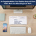 Small Glass Desktop Whiteboard, Dry-Erase Board with Aromatherapy and Desk Organizers for Office