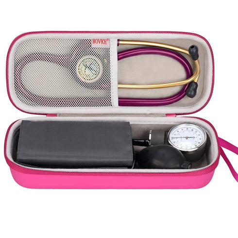 3M BOVKE Travel Carrying Case Compatible with Littmann Classic III,MDF Acoustica Deluxe Stethoscopes - Extra Room