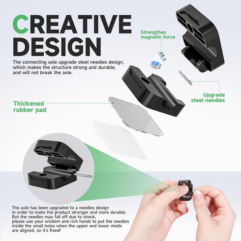 WDBmla 9 Wall,2025 Organizer[0.45" 0.27" Black Magnetic Cable Clips,Under Desk Cable Management,Cord Holder