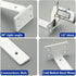 White,4 Shelves,6'' Brackets,1/5" Inch Alise Floating Shelf Brackets Pcs L Brackets for Hidden Invisible Shelf Thick