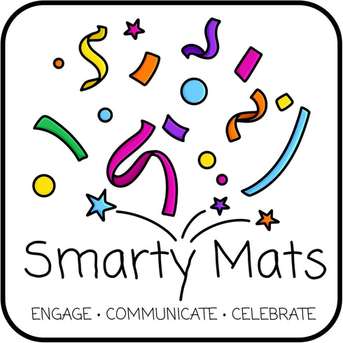 SMARTY MATS (6 Pack) Communication Speech Therapy Placemats for Autism & Non-Verbal Kids Visual Boards, ABA Therapy