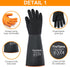 ThxToms Heavy Duty Rubber Gloves, Versatile Latex Chemical Resistant Gloves, Upgraded with Anti-Slip Design, Soft and Thick, 18" 1 Pair