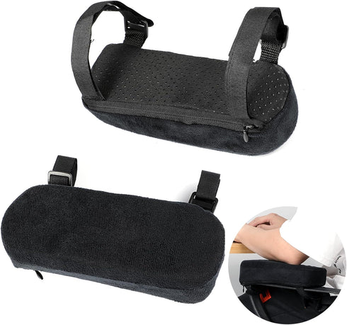 Memory Foam Chair Armrest Pads, 1 Pair Office Chair Arm Pads for Gaming Chair Elbow Support Cushions