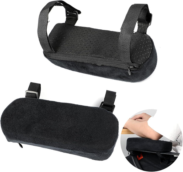 Memory Foam Chair Armrest Pads, 1 Pair Office Chair Arm Pads for Gaming Chair Elbow Support Cushions
