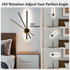 Dimmable 350Rotate, 24 Inch 1 Pack) Battery Operated Wall Sconce, Rechargeable Wall Lights with Remote Control, LED