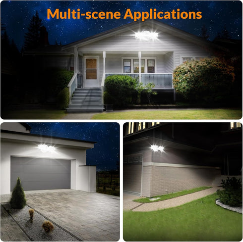 28W 3000LM 2 5500K IP65 LEPOWER LED Security Flood Light Outdoor, Switch Controlled Aluminum Security Light, Adjustable