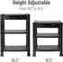 Mind Reader 2 3 Compact Rolling Printer Cart, Utility Stand with Wheels and Drawer, Space Saving Printer Stand for Home