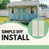 12" 43" 1 Shed Shutters Raised Panel W x H for Sheds, Playhouses, and Chicken Coops Pair (Black)