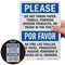 SmartSign "Please Do Not Throw Paper Towels, Feminine Hygiene Products, Or Trash