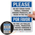 SmartSign "Please Do Not Throw Paper Towels, Feminine Hygiene Products, Or Trash