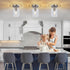 1-Light 1 Pack YYT Brushed Nickel Semi Flush Mount Ceiling Light, Small Hallway Light Fixture Ceiling, Over Sink