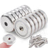12 Pcs Neodymium Cup Magnet with Holes, 22 lbs Pulling Force 0.79"(20