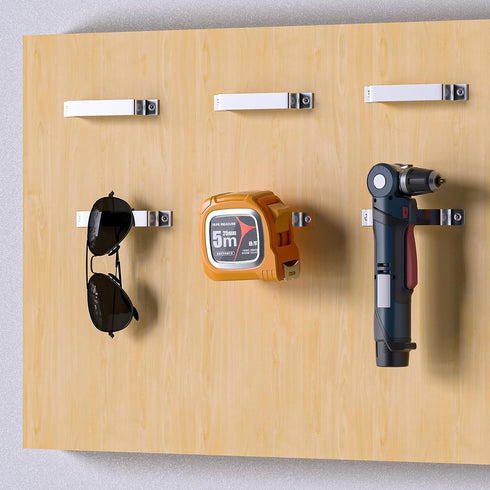 Tape Measure Clip Holder, Universal Tool with Screws, Stainless Steel Tool Hanger Storage Dock for Tape Measures and