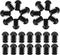 VALICLUD 50pcs Black Round Head Furniture Leg Plug End Caps, Tubing Post