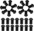 VALICLUD 50pcs Black Round Head Furniture Leg Plug End Caps, Tubing Post