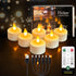 HL Rechargeable Battery Candles with Remote Timer, 6pcs 50+Hours Rechargeable Tea Lights