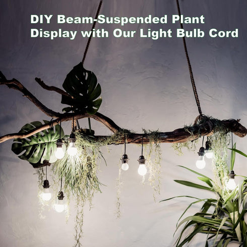 16Ft E26/E27 1 Pack, Plug in Pendant Light Cord - Hanging Light Kit Light Socket Hanging Lantern Lamp Cord with On/Off